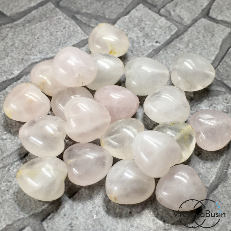 Розовый кварц, сердце гладкое 10 мм (1 шт.)