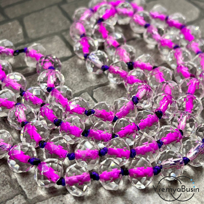 Бусины стеклянные граненые, 6х8 мм  (упак. 10  шт.)