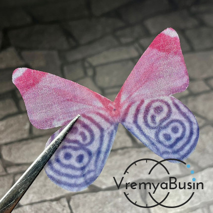 Крылья бабочки из органзы, 40х48 мм, цв. разноцветный (1 шт.)