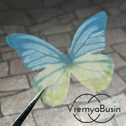 Крылья бабочки из органзы, 35х50 мм, цв. разноцветный  (1 шт.)