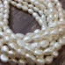 Жемчуг натуральный речной, барочный ок. 6х8 (нить, ок. 45 шт.)