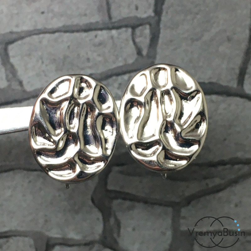 Швензы с английским замком, латунь с родиевым покрытием (1 пара)