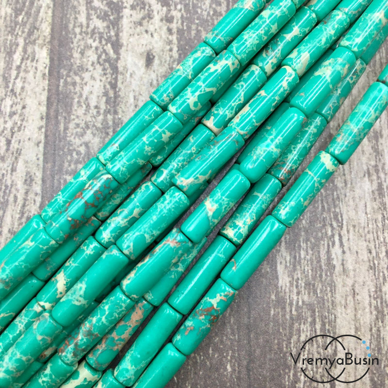 Варисцит. Трубочка гладкая 4х14мм (нить, ок. 28 шт.) 