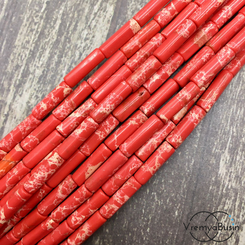 Варисцит. Трубочка гладкая 4х14мм (нить, ок. 28 шт.) 