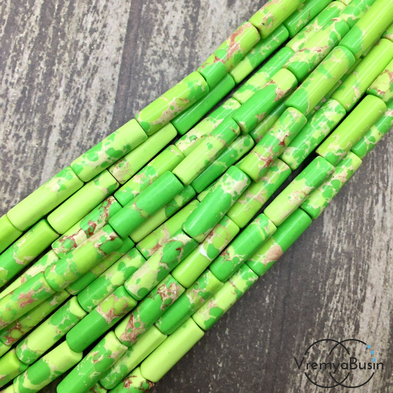 Варисцит. Трубочка гладкая 4х14мм (нить, ок. 28 шт.) 