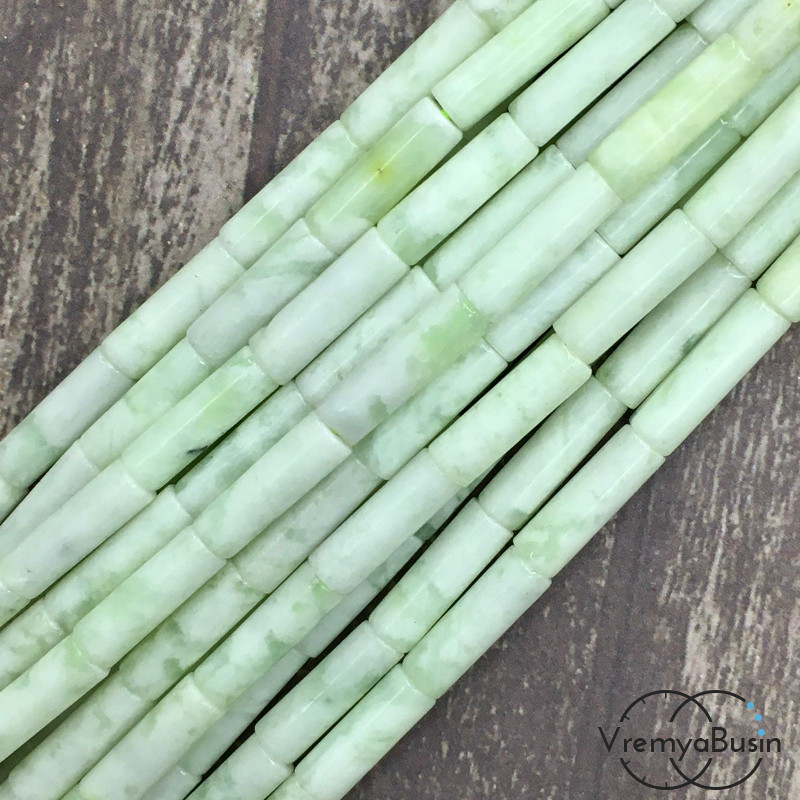 Бусины из камня. Трубочка гладкая 4х14мм (нить, ок. 28 шт.) 