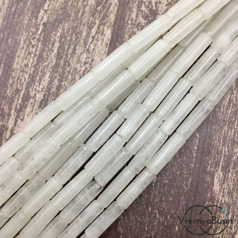 Бусины из камня. Трубочка гладкая 4х14мм (нить, ок. 28 шт.) 