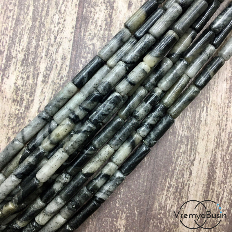 Бусины из камня. Трубочка гладкая 4х14мм (нить, ок. 28 шт.) 