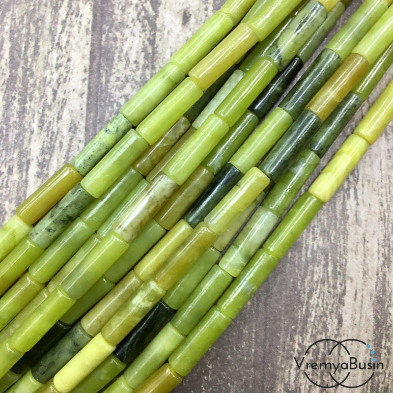 Бусины из камня. Трубочка гладкая 4х14мм (нить, ок. 28 шт.) 