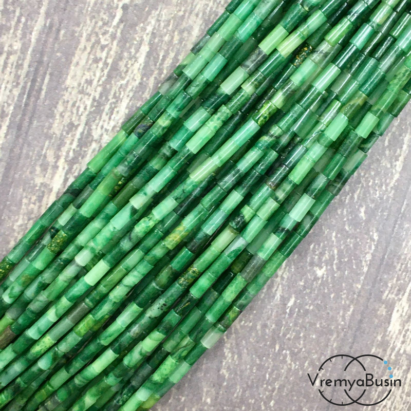 Бусины из камня. Трубочка гладкая 2х4 мм (нить, ок. 80 шт.) 