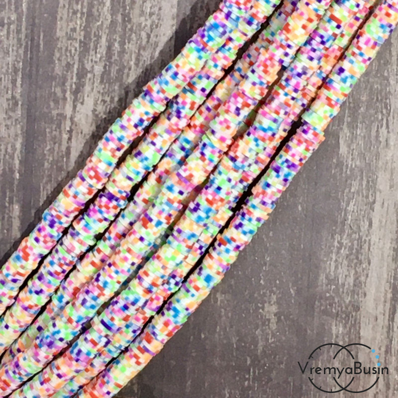 Бусины-разделители резиновые, диски 1х6 мм (нить, ок. 300 шт.)