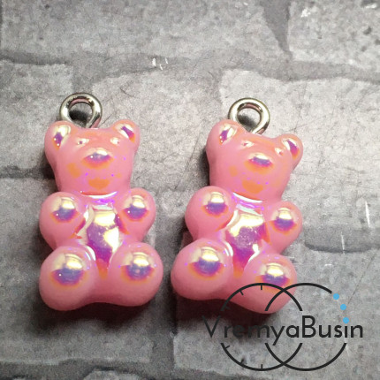 Подвеска акриловая "Мармеладный мишка", 11х18 мм  (1 шт.)