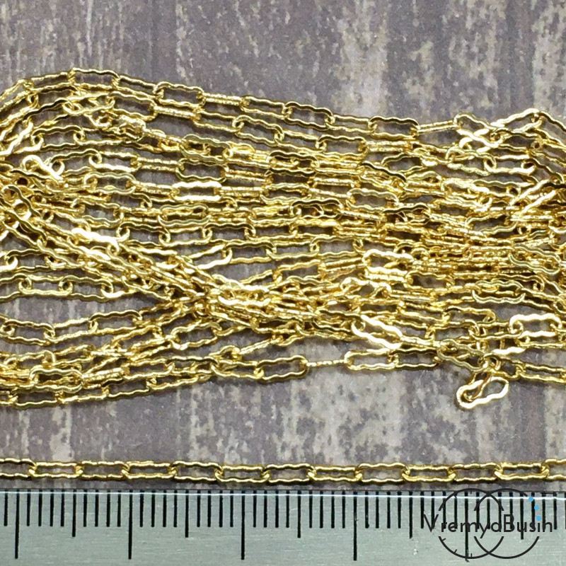 Цепочка металлическая в асс., латунь с позолотой (1 м.)
