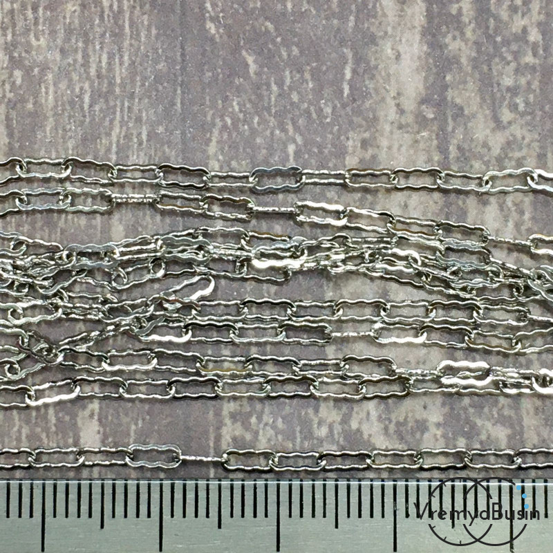 Цепочка металлическая в асс., латунь с родиевым покрытием (1 м.)