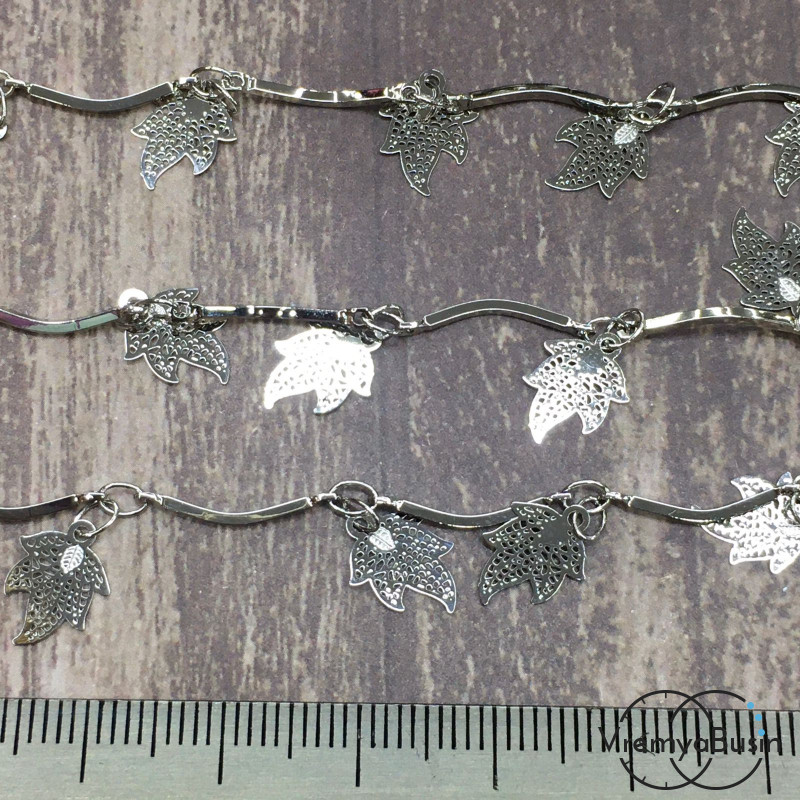 Цепочка металлическая в асс., латунь с родиевым покрытием (1 м.)