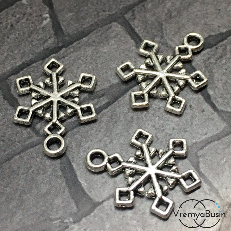 Снежинка. Подвеска под серебро (1 шт.)