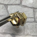 Швензы-кольца с французским замком, 4х12 мм,  латунь с позолотой (1 пара)