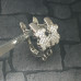 Швензы "Мишка" с английским замком, 8х20 мм, латунь с родиевым покрытием (1 пара)