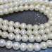 Жемчуг натуральный речной, белый округлый, ок. 9 мм (нить, ок. 45 шт.)
