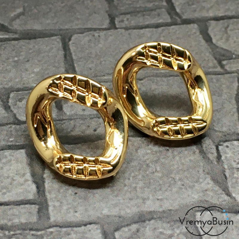 Швензы-гвоздики из латуни с позолотой (1 пара)