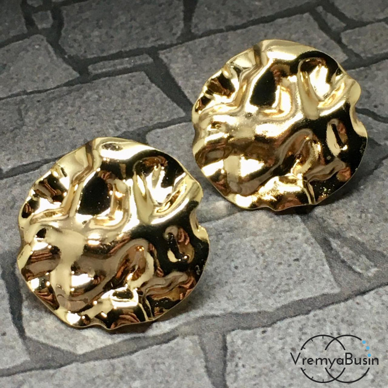 Швензы-гвоздики из латуни с позолотой (1 пара)