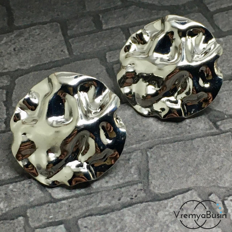 Швензы-гвоздики из латуни с родиевым покрытием (1 пара)