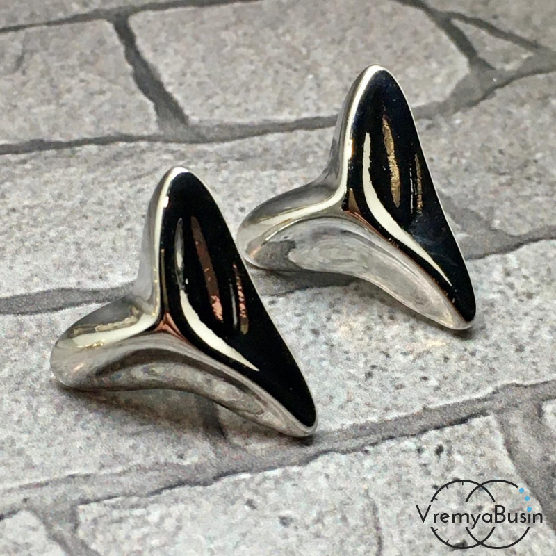 Швензы-гвоздики из латуни с родиевым покрытием (1 пара)