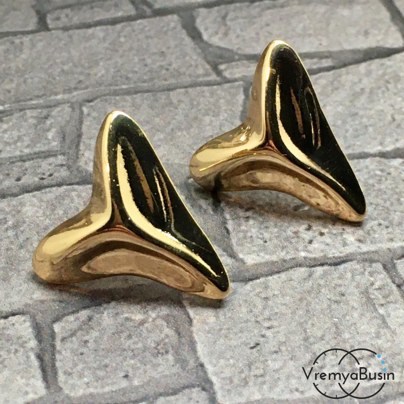 Швензы-гвоздики из латуни с позолотой (1 пара)