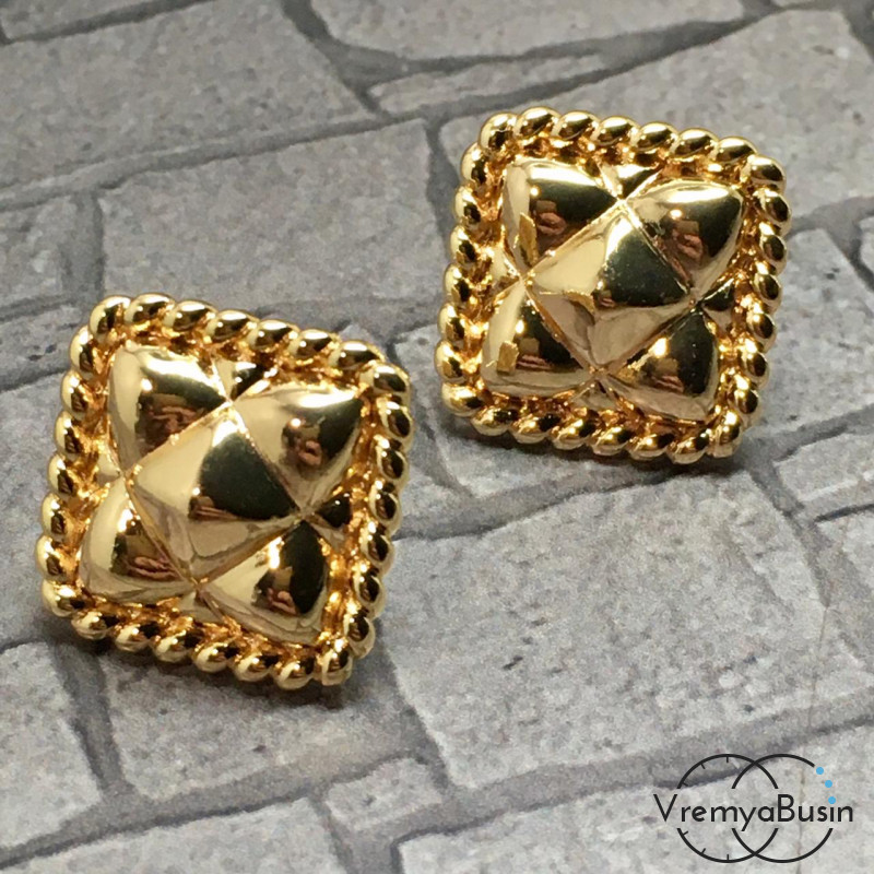 Швензы-гвоздики из латуни с позолотой (1 пара)