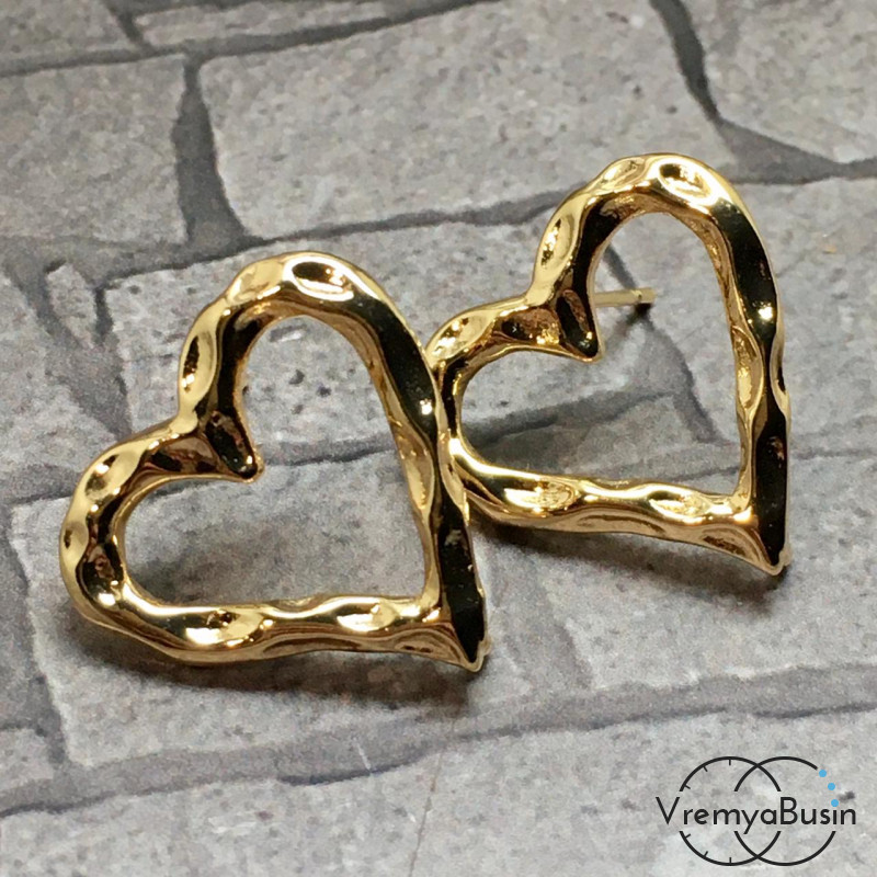 Швензы-гвоздики из латуни с позолотой (1 пара)