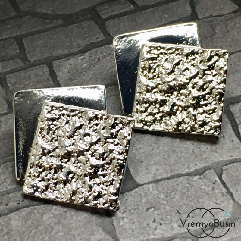 Швензы-гвоздики из латуни с родиевым покрытием (1 пара)