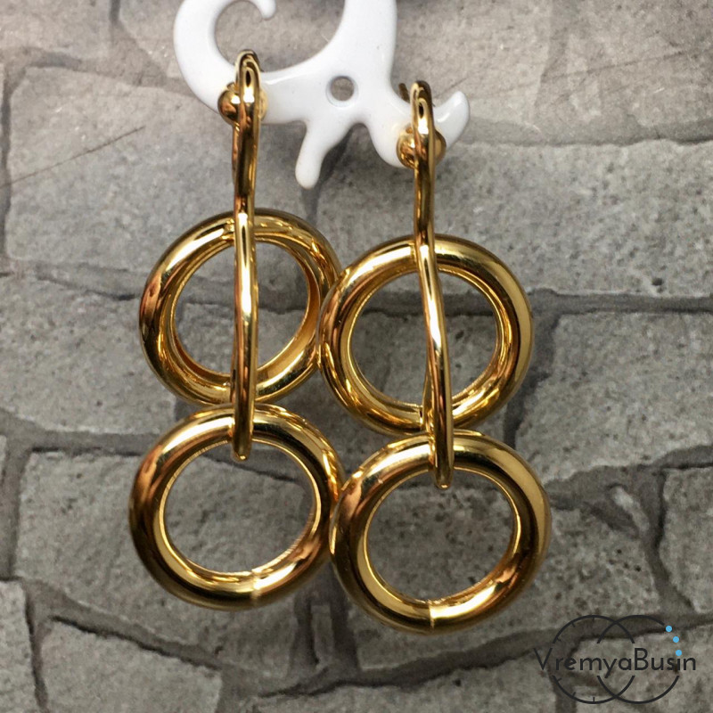 Швензы-гвоздики из латуни с позолотой (1 пара)