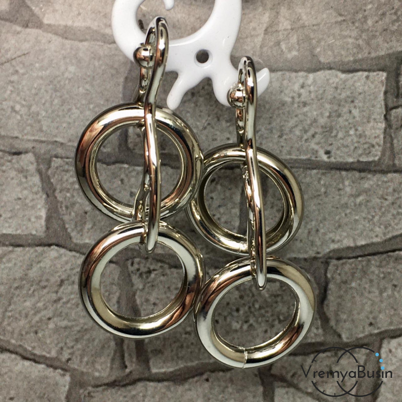 Швензы-гвоздики из латуни с родиевым покрытием (1 пара)