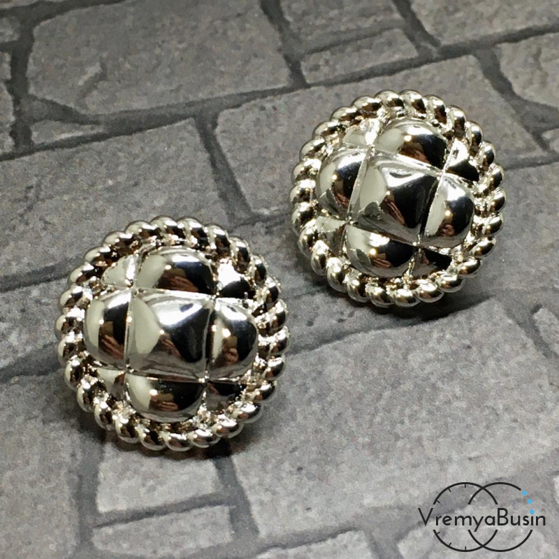 Швензы-гвоздики из латуни с родиевым покрытием (1 пара)