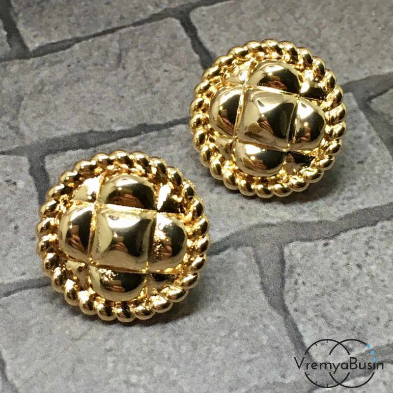 Швензы-гвоздики из латуни с позолотой (1 пара)