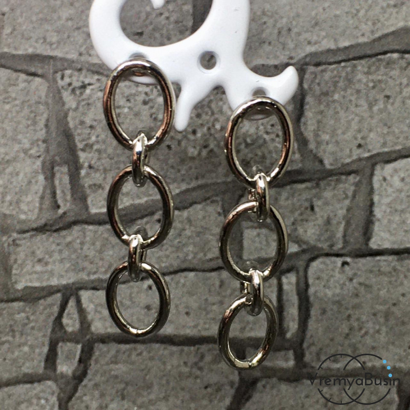 Швензы-гвоздики из латуни с родиевым покрытием (1 пара)