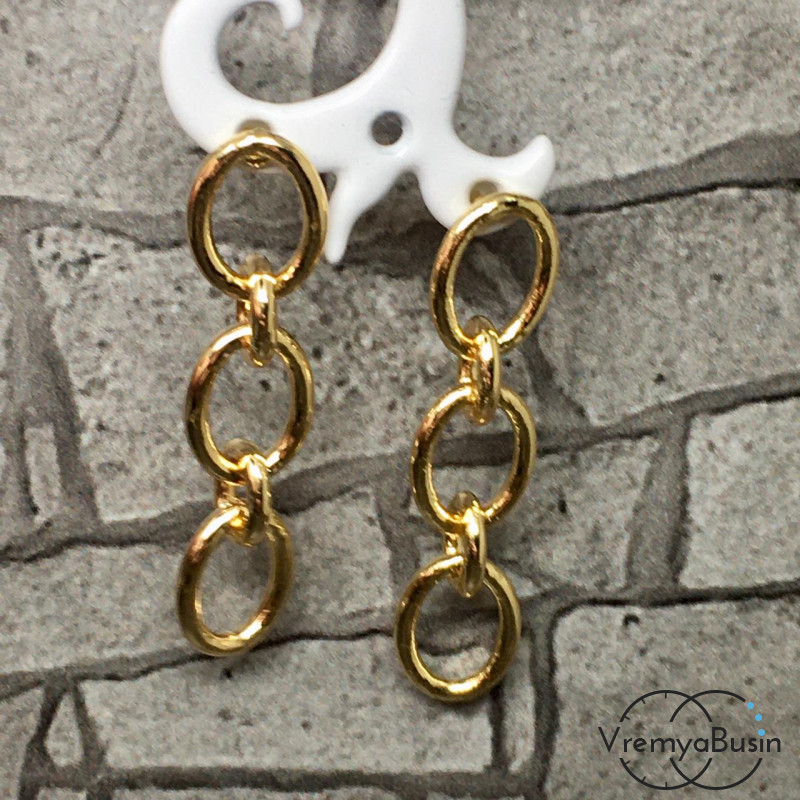 Швензы-гвоздики из латуни с позолотой (1 пара)