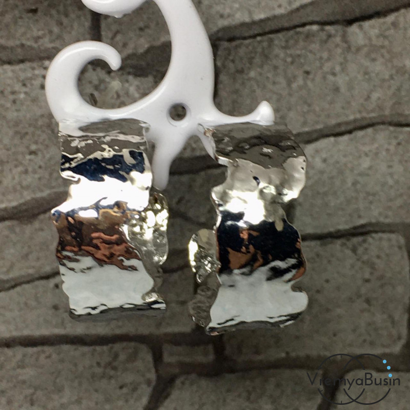 Швензы-гвоздики из латуни с родиевым покрытием (1 пара)