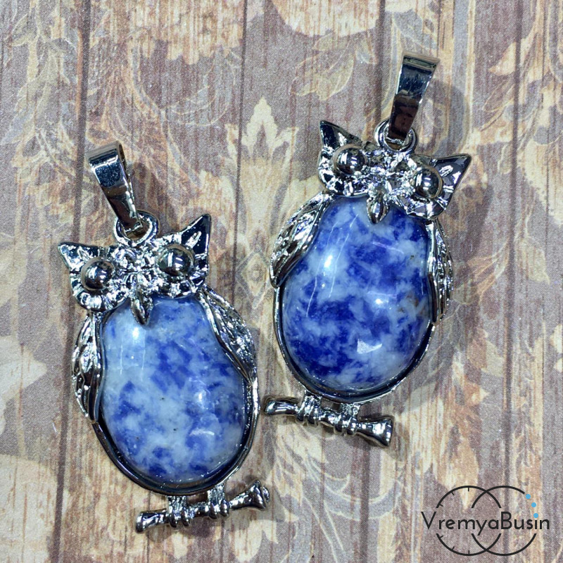 Азурит. Подвеска с натур. камнем 16х28 мм(1 шт.)