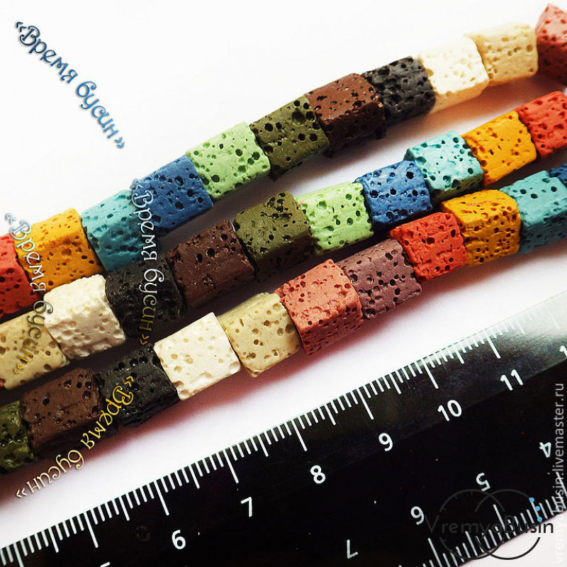 Лава кубик разноцветный микс 8х8 мм Лава кубик разноцветный микс 8х8 мм